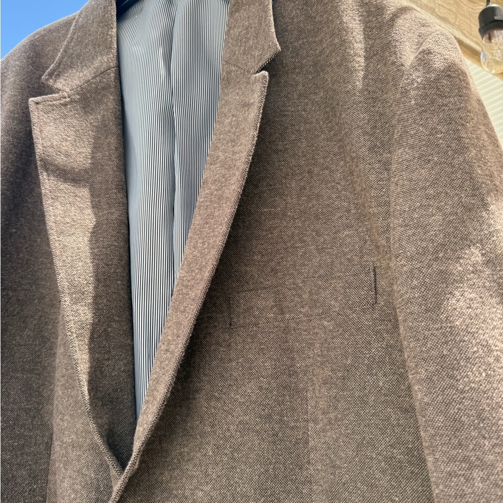 Tasso Elba Brown Blazer with Blue Lining Size XXL